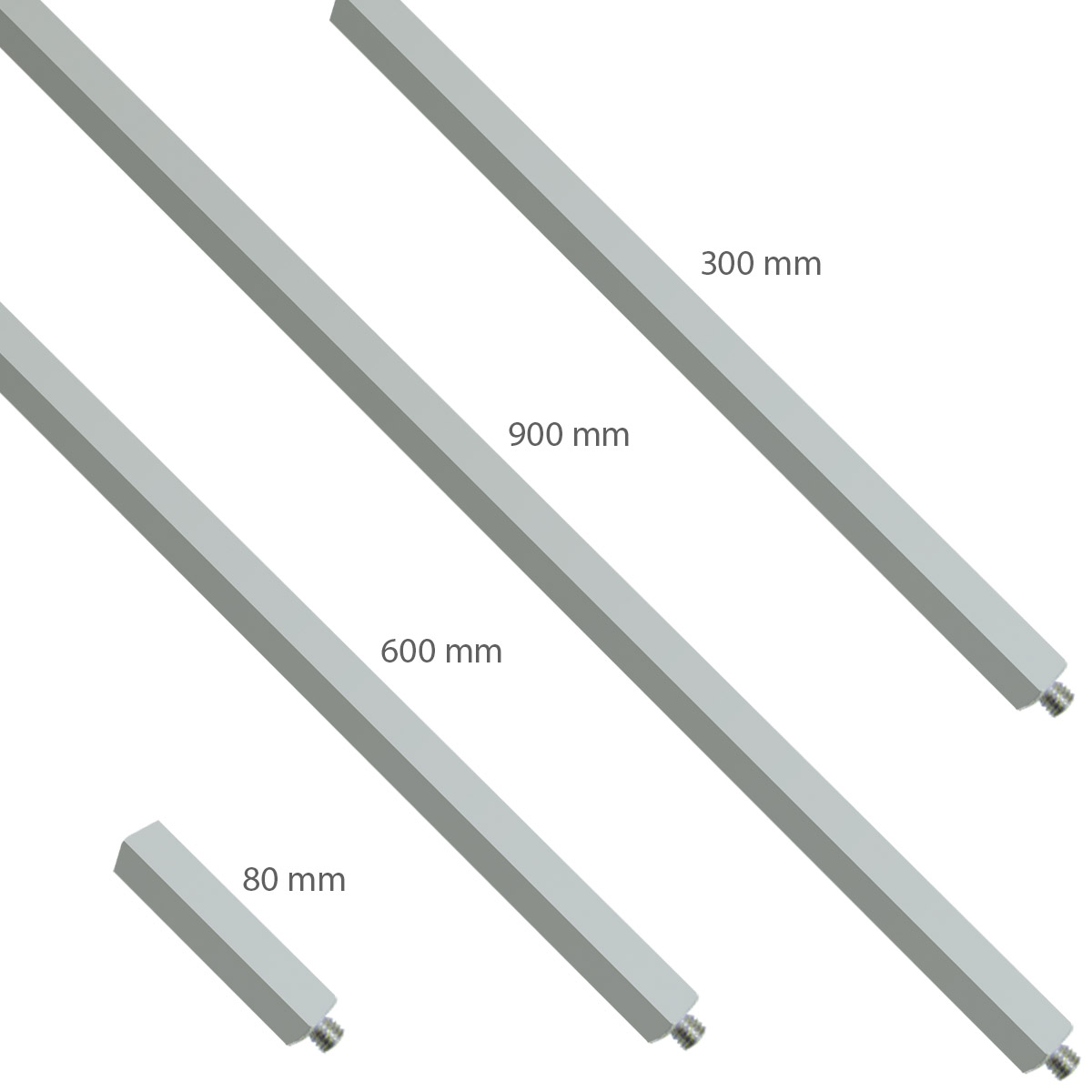 Extension bars for M8 measuring adaptors
